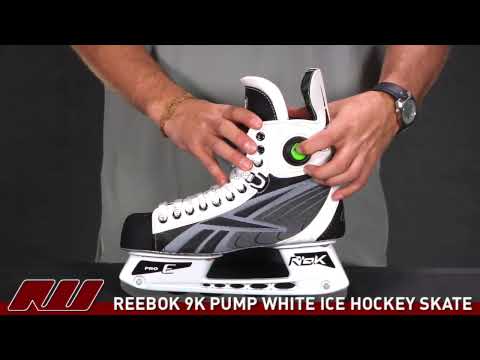 Reebok 9K Pump White Ice Hockey Skate 