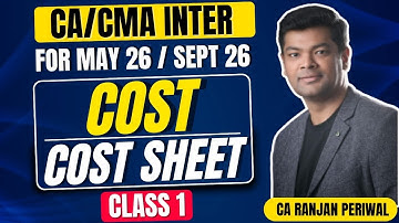 CA / CMA Inter - Cost Sheet 1 