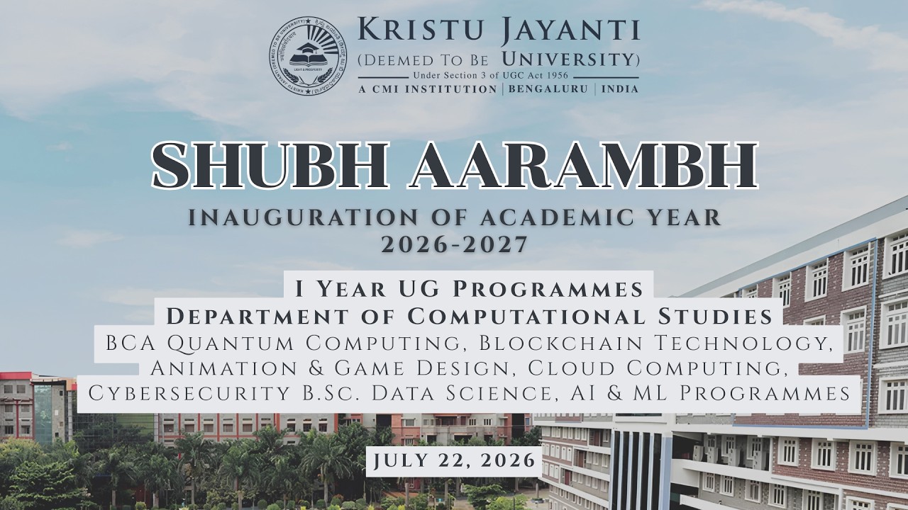 SHUBH AARAMBH - INAUGURATION OF ACADEMIC YEAR 2026-2027 | COMPUTATIONAL STUDIES | KJU