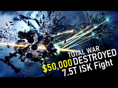 TOTAL SPACE WAR - The Day My Titan Fell in Glory - 8T ISK Fight in Obe | EVE Online