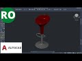 AutoCAD 3D | Modelarea unui Scaun de Bar