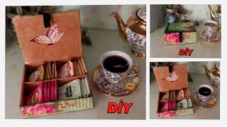 Kutulardan Çay Kutusu Yapımı Organizer Yapımı