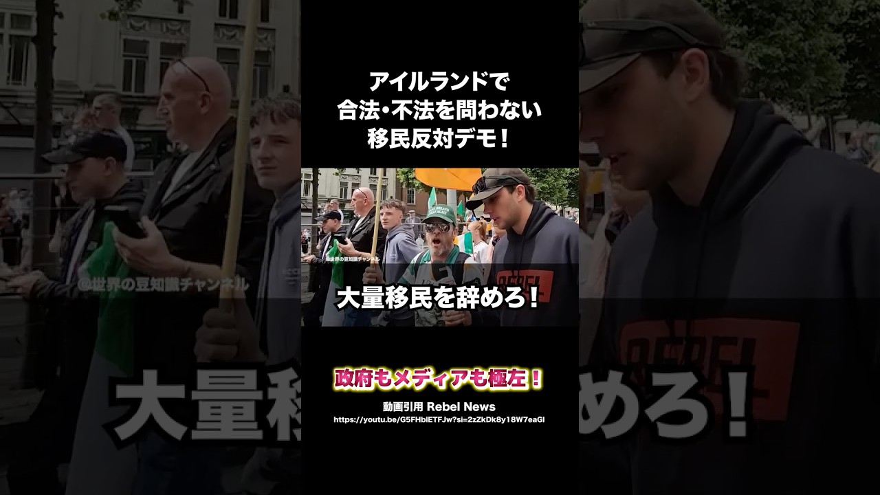アイルランドで合法•不法問わない、移民反対デモ! #アイルランド #移民 #高市早苗 #shorts