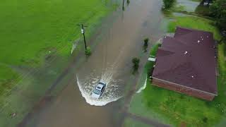 Heavy Rain from Tropical Storm System Floods Streets of Port Arthur, Texas
