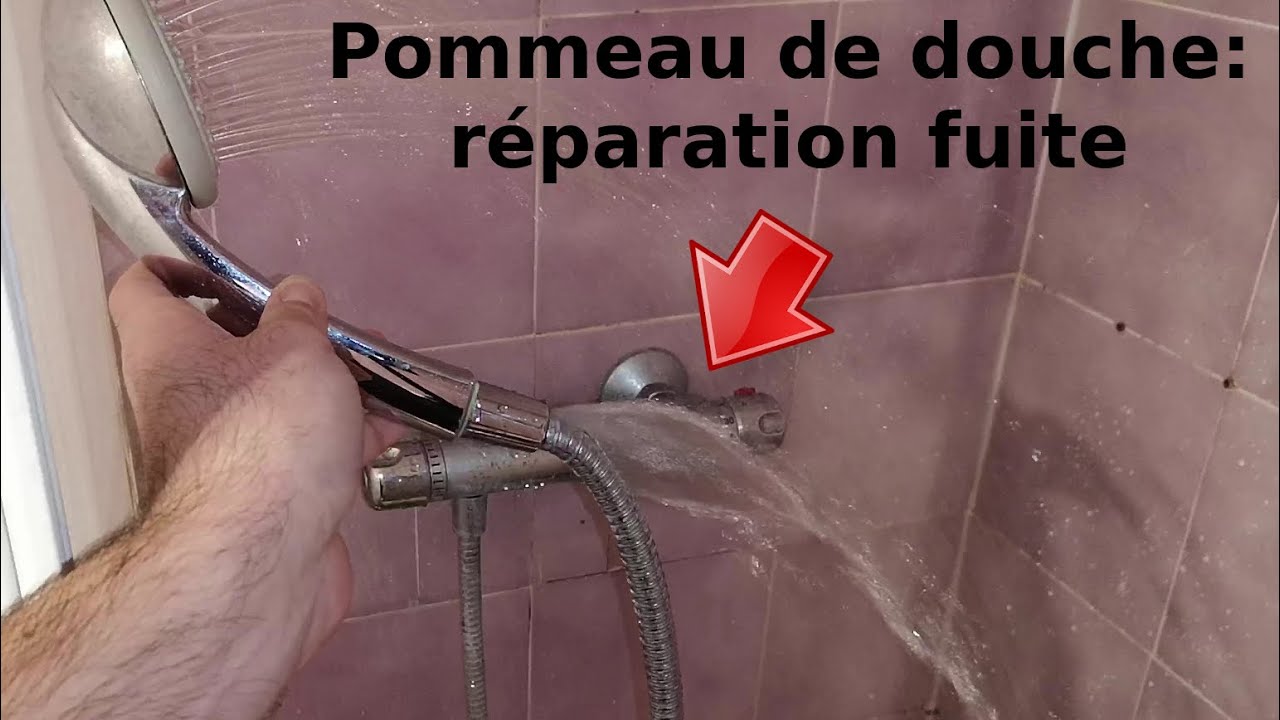 Comment réparer une fuite d'eau à la base d'un pommeau de douche. Tuto  dépannage flexible réparation 