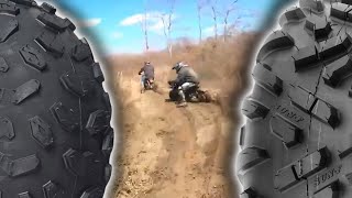 MUD CHALLENGE - Stock Coleman Mini Bike Tires VS Aggressive SunF PowerII (Amazon) Tires - Comparison