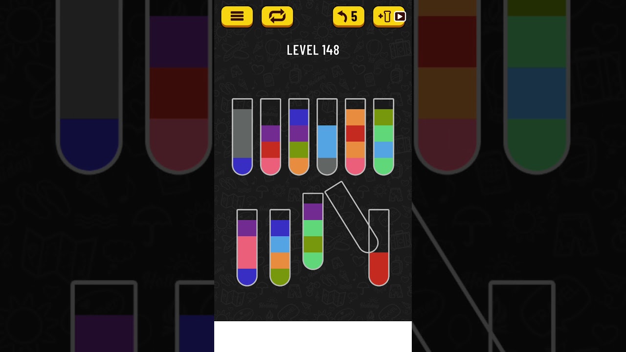 【Water Sort Puzzle】 Level 148