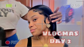 VLOGMAS DAY 2 🎄“Getting my Hair Done for my Birthday” 🥰