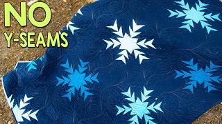 FREE Modern Snowflake Quilt Pattern Using Fat Quarters | Frosted Hugs