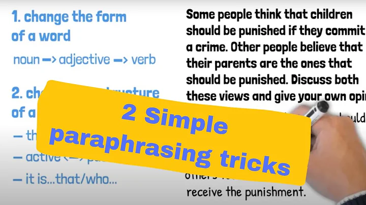 2 simple paraphrasing tricks - how to paraphrase ielts writing task 2 - DayDayNews