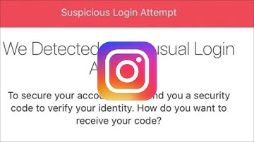 Instagram - Suspicious Login Attempt - We Detected An Unusual Login Attempt