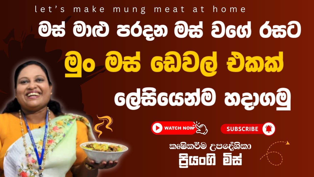 මස් මාළු පරදන මස් වගේ රසට මුං මස් ඩෙවල් එකක් හදාගමු\Let's make mung meat devil/vegetarians,/vegans