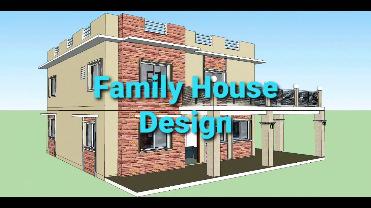 Family House Design 2 Story with Roof Deck - 7 Bedrooms & 3 Toilets
