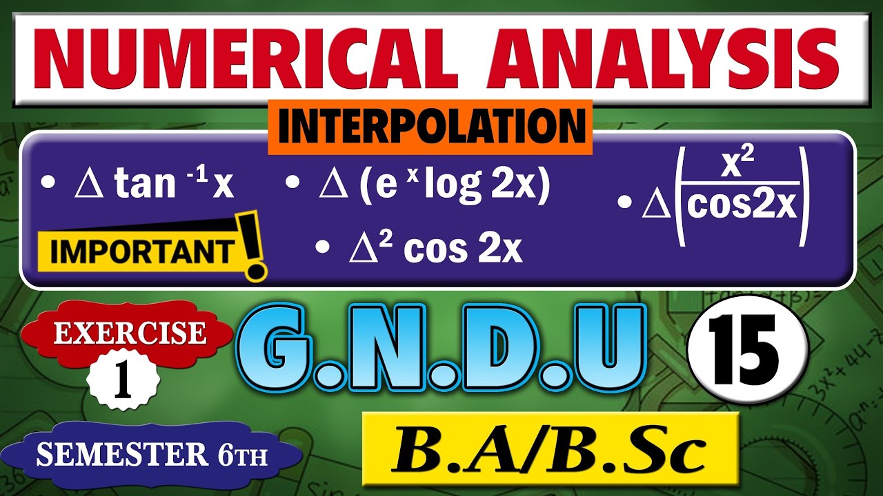 Interpolation Examples / Numerical Analysis/ Important examples ...