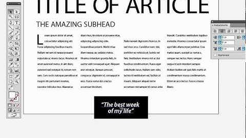 Type Setting 101: Part 3 of 3 - Adding Drop caps and pull quotes