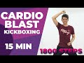 15 MIN CARDIO BLAST KICKBOXING • Walking Workout #122
