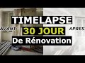 TIMELAPSE 30 JOUR DE RÉNOVATION Appartement DIY