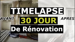 TIMELAPSE 30 JOUR DE RÉNOVATION Appartement DIY