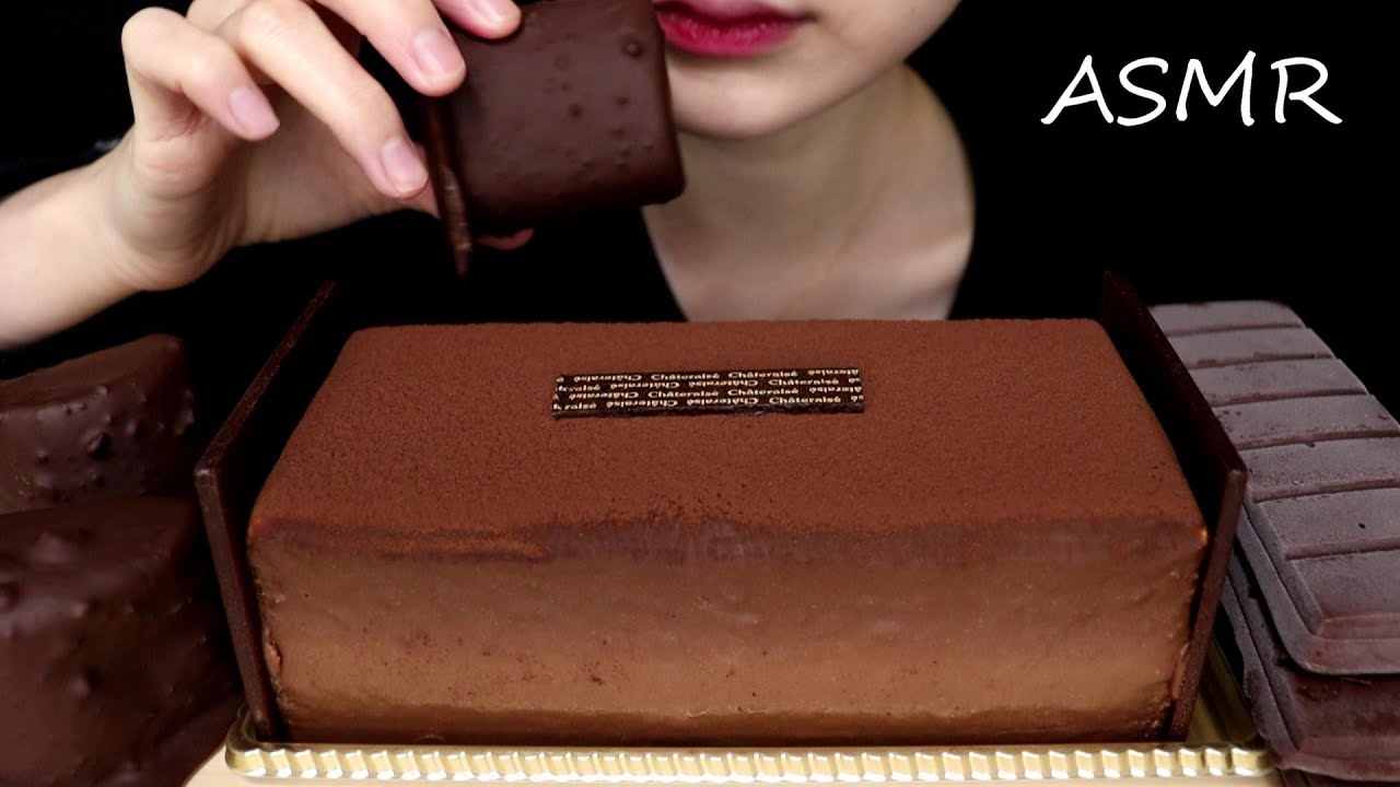 [ASMR] Ешьте шоколадный торт, шоколадное мороженое и шоколадный зефир