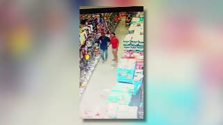 Câmeras de segurança de supermercado em Beltrão...