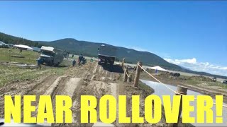 NEAR ROLLOVER! Expedition Camper Fido Expeditions Overland Expo Course Mitsubishi Canter Fuso FG 4x4