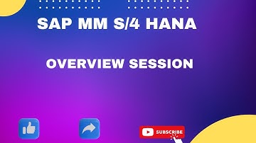SAP MM S4 HANA Demo| SAP MM S/4 HANA overview session