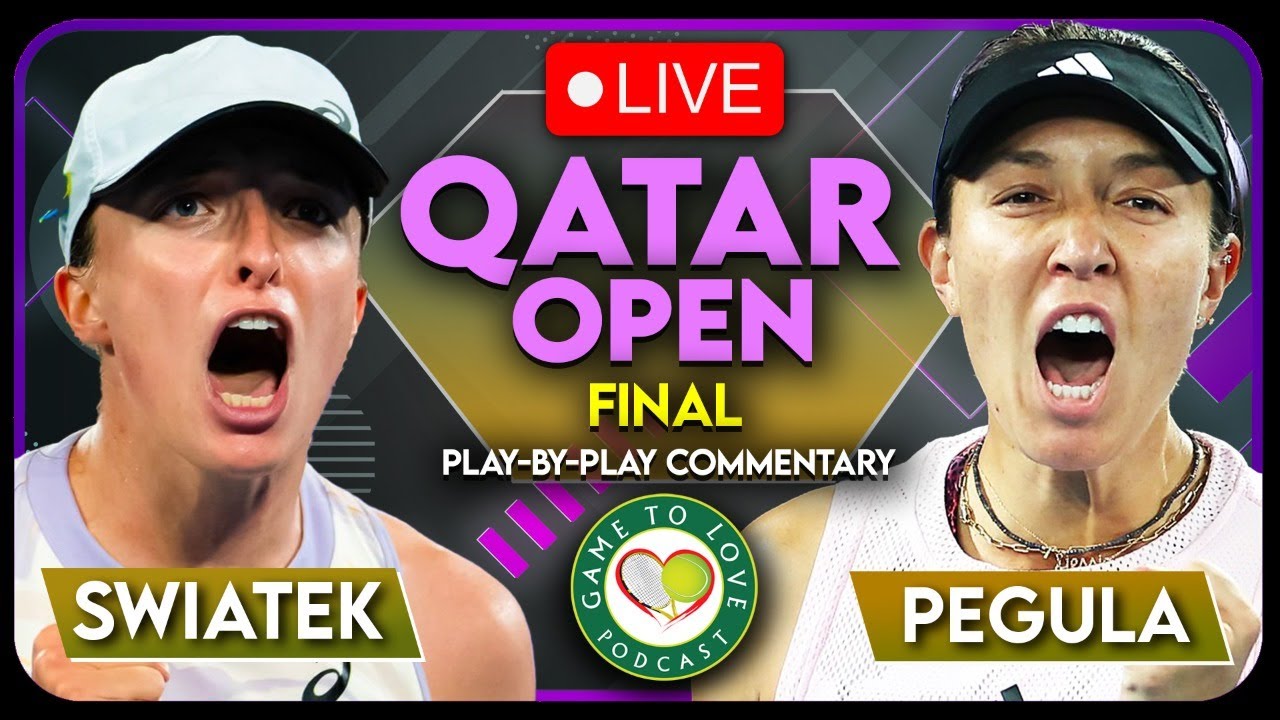 SWIATEK vs PEGULA Qatar Open Final 2023, Doha LIVE Tennis Play-By-Play Stream