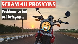 Scram 411 indepth Review Pros & Cons 1st service issue #scram411 #royalenfield  #motovlog #hindi