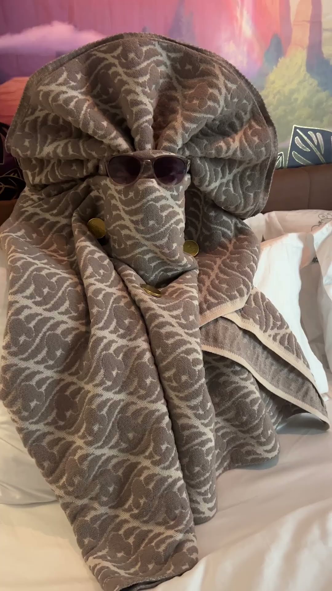 Creative Blanket Folding! Disney gave us free tickets #disneytreasure  #disneycruiseline