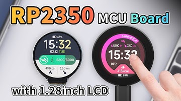 RP2350 MCU board with 1.28inch round lcd,  Optinal touch and case, 240×240 pixels, IPS panel