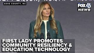 First Lady Melania Trump travels to North Carolina nearly two years after Hurricane Helene