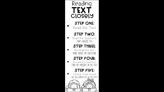 Reading Strategies and Chronological Order