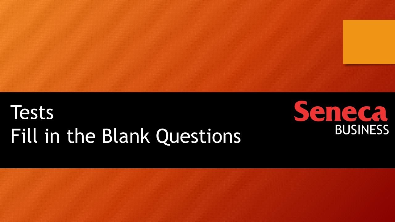 Test Fill Fill In The Blank Test