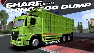 Share livery&PPL V2 || mod bussid truck hino 500 dump truck PT. LHM