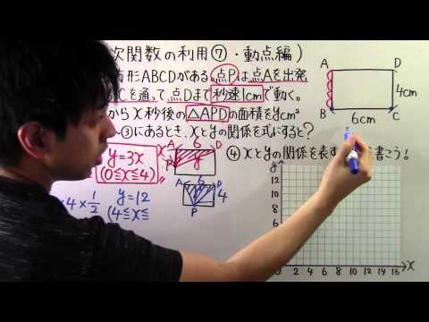 【数学】中2-44 一次関数の利用⑦ 動点編