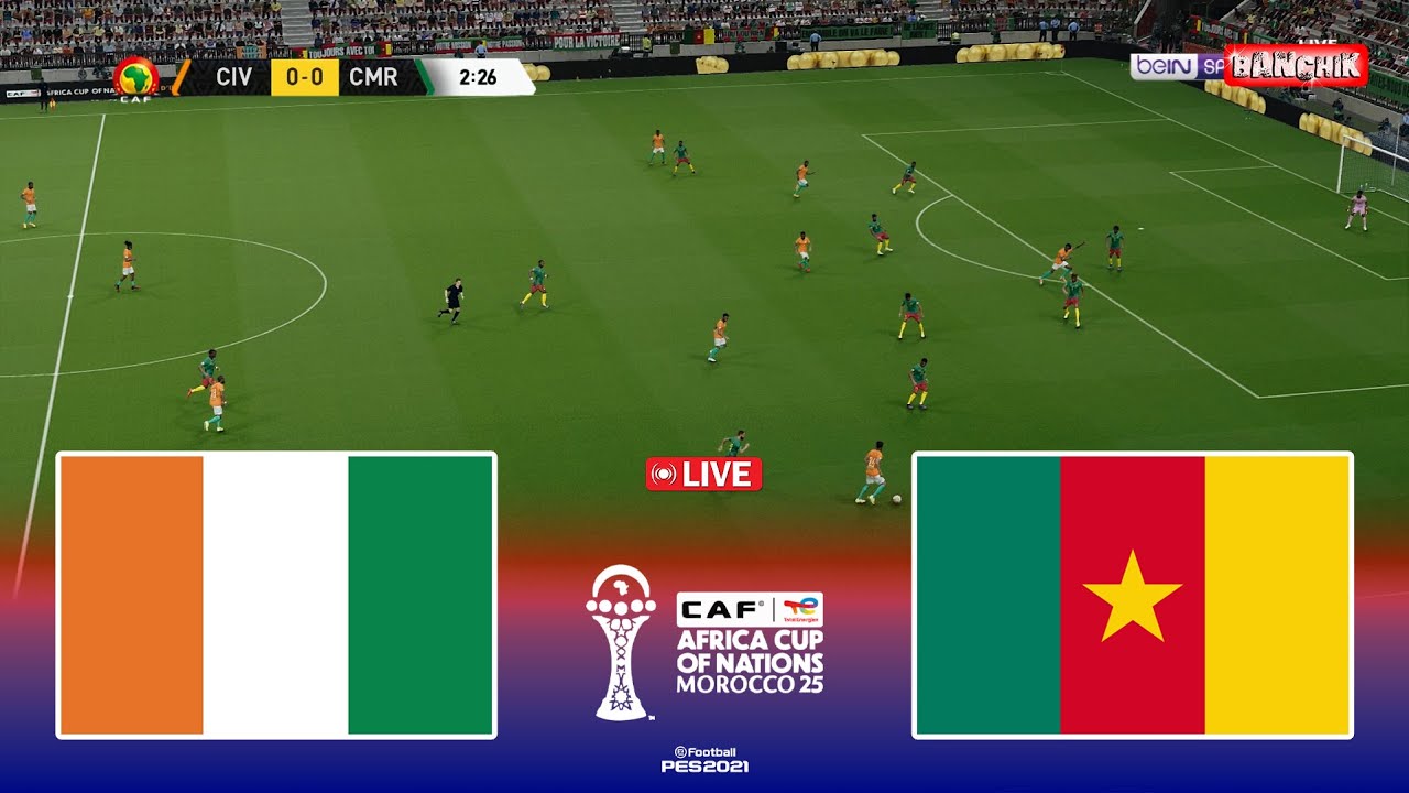 🔴COTE D'IVOIRE vs BURKINA FASO - Africa Cup of Nations 2025 | Pes 21 Simulation