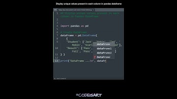 Display unique values present in each column in pandas dataframe in Python | Python Data Science