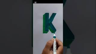 3D Letter "K" | Subscribe please #3d K #drawing #short #easy #tutorial