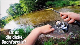 Angeln am Bach Forellenangeln am Bach Dropshot Ultralight Angeln Forelle Trout Fishing