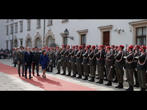 დახვედრის ოფიციალური ცერემონია ჰოფბურგის სასახლეში