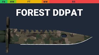 M9 Bayonet Forest DDPAT - Skin Float And Wear Preview