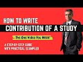  how to write the contributions of a study in a research paper a stepbystep guide 