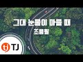 TJ노래방 그대눈물이마를때 조용필 TJ Karaoke