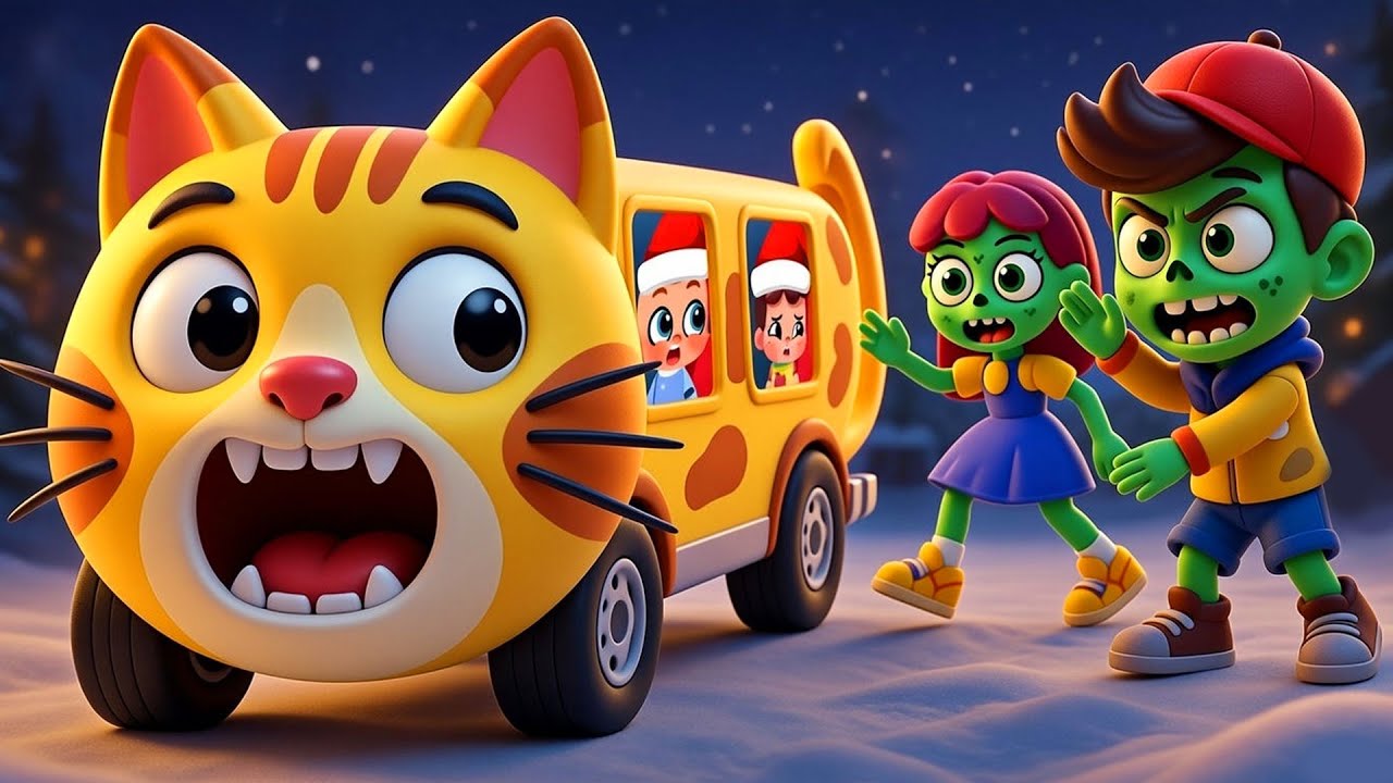 Wheels on the Bus & Zombie Finger Family 🎄🎶 | New Year Kids