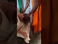 foreigner girl headshave in India at temple. #bald #headshave