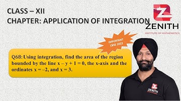 Using integration, find the area of the region bounded by the line x – y + 1 = 0, the x-axis and....