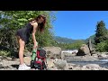 SOLO OVERNIGHT CAMPING  - RELAXING IN THE TENT WITH THE SATISFYING SOUND OF NATURE - ASMR
