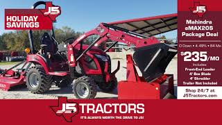 J5 Tractors - Mahindra eMax20S Package Deal Holiday Savings