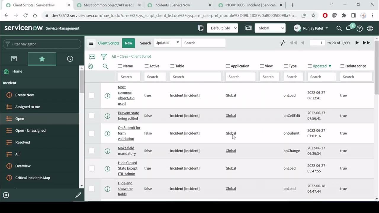 Scripting Part-4 | ServiceNow Developer Training | Scripting in ...