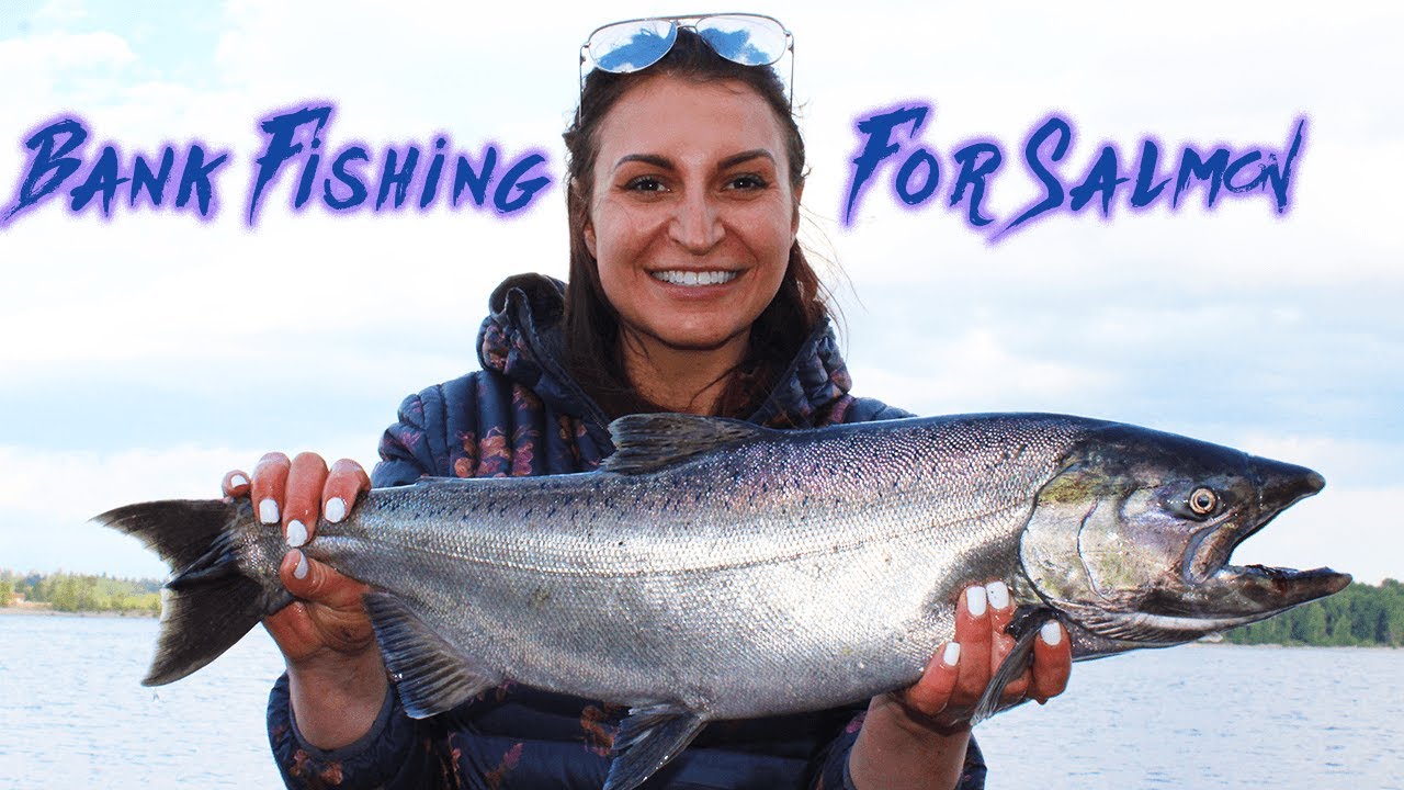 SPRING CHINOOK SALMON FISHING FROM THE BANK